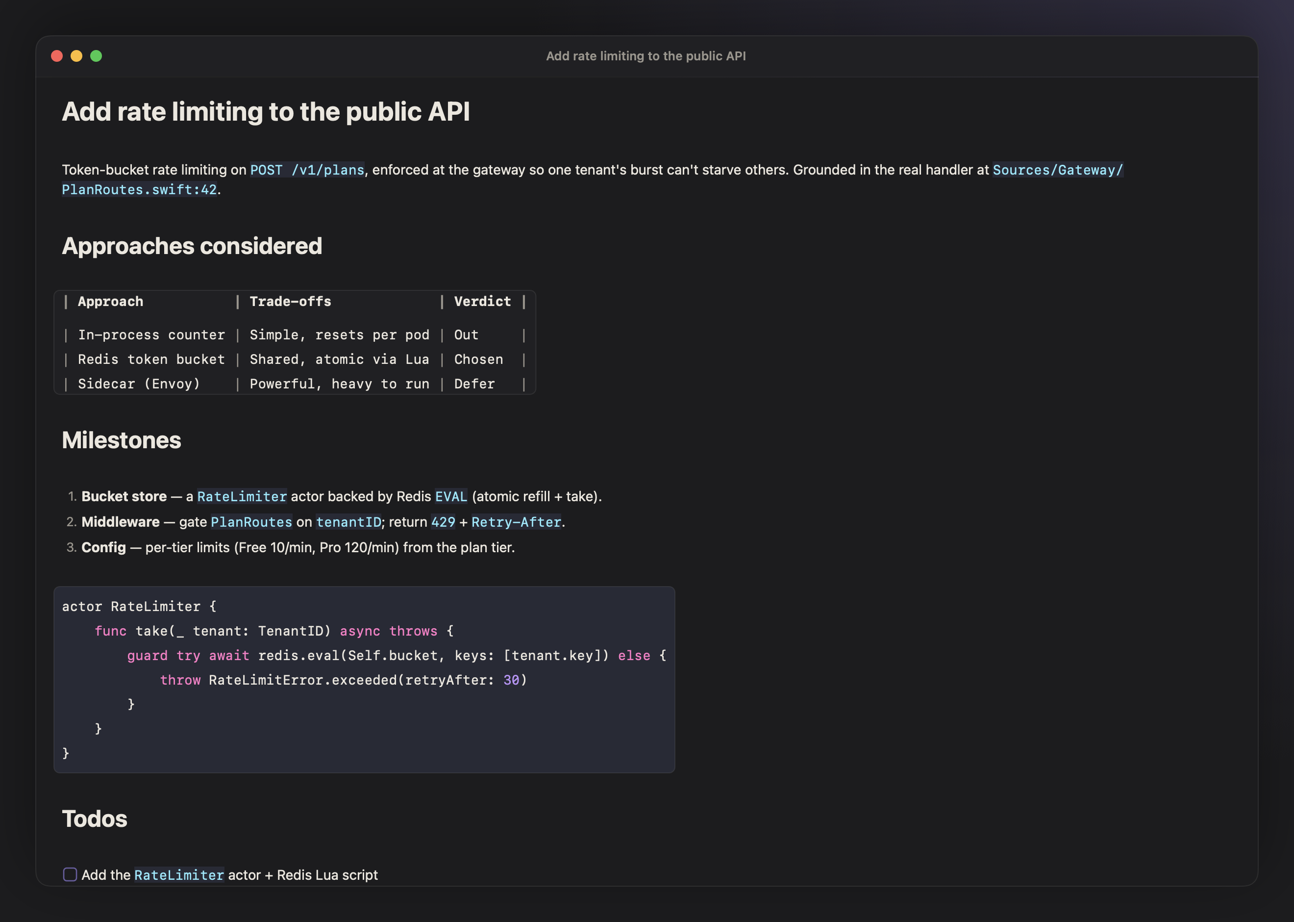 Corvi plan editor in the Midnight (dark) theme