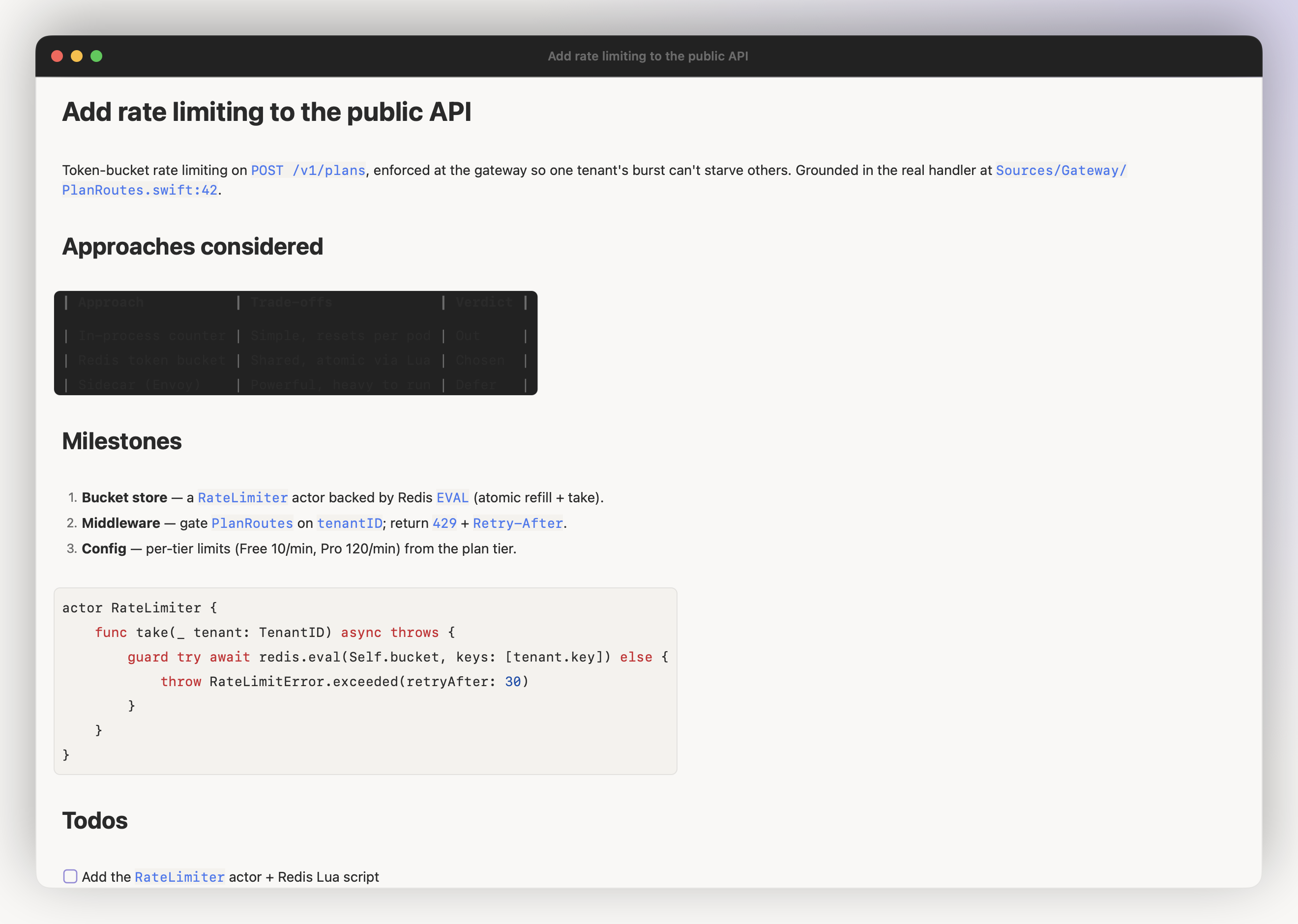 Corvi plan editor in the Paper (light) theme